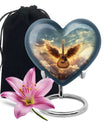 Guitar Cremation Urn for funeral  – Angel Wings Memorial Urn for Ashes