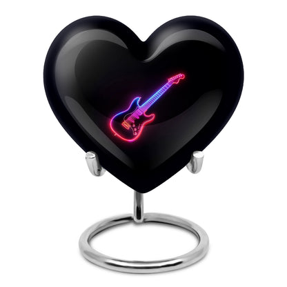 Hallowed Guitar Cremation Urns for Human Ashes - Black 10-inch - Yatskia