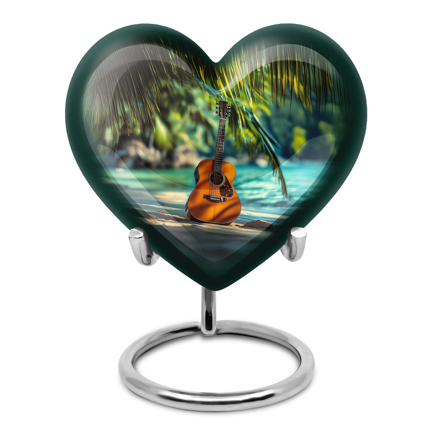 Radiant Guitar Memorial Cremation Urns - Gold 10-inch, 200 cu in - Yatskia