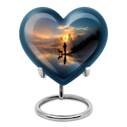 Blue Fishing Cremation Urns - Opulent Sanctuary 10-inch, 200 cu in - Yatskia