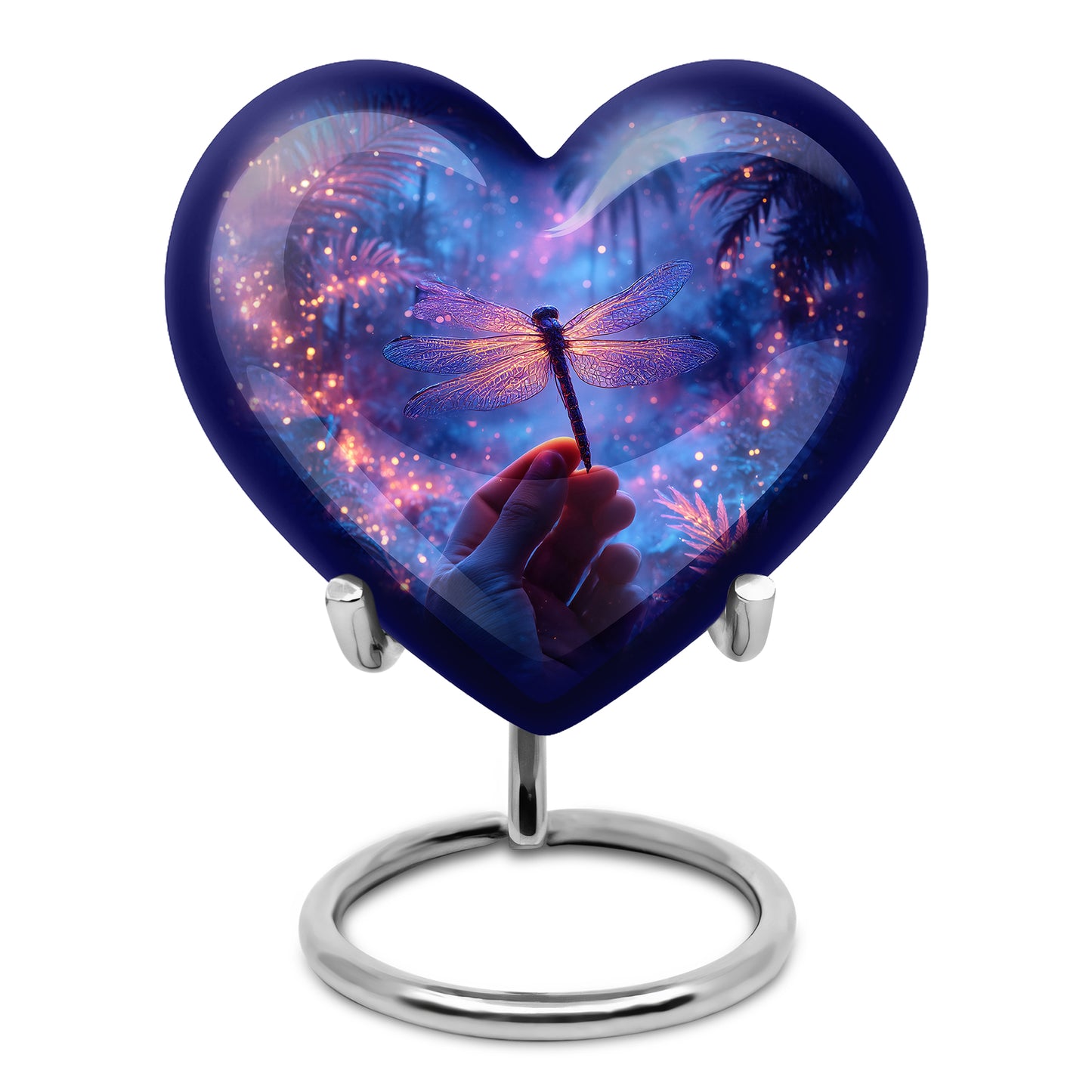 Personalized Eternal Dragonfly Cremation Urns - Blue 10-inch, 200 cu in - Yatskia