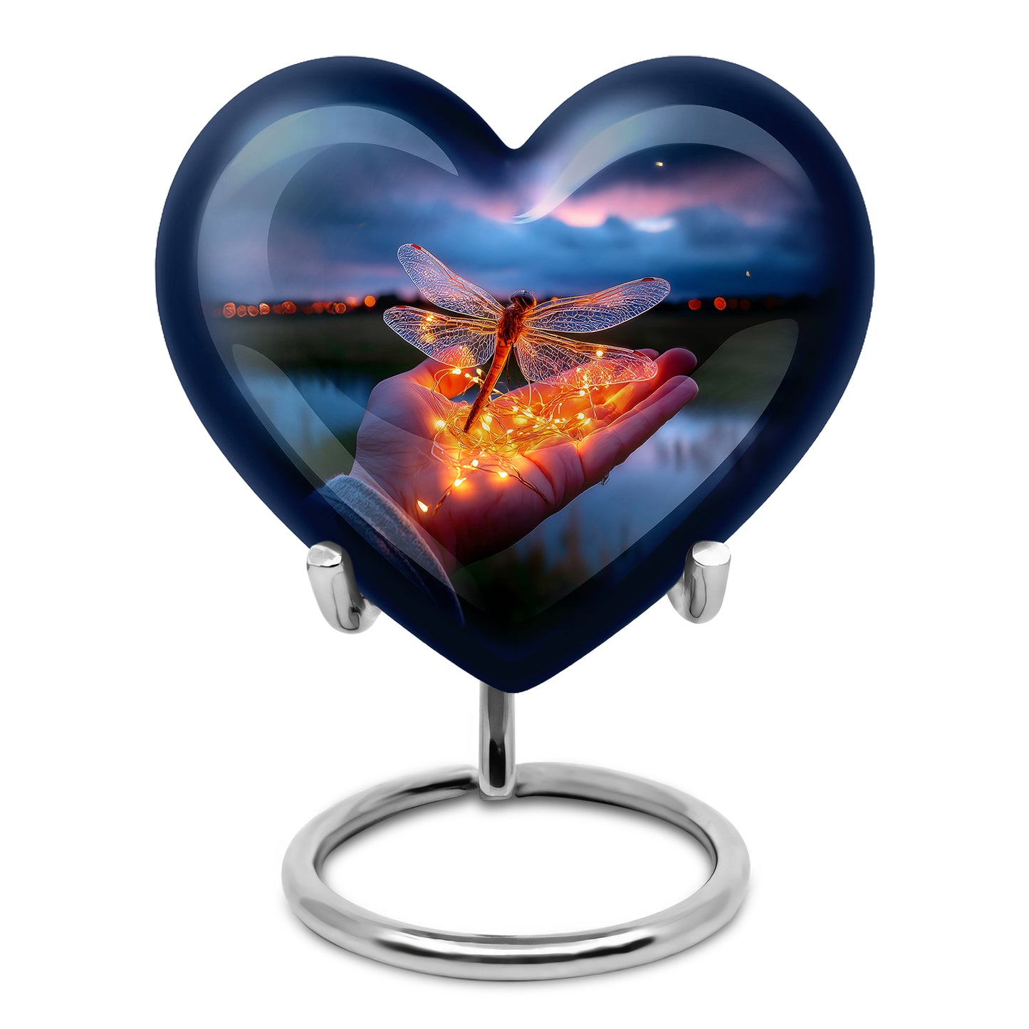 Personalized Blue Dragonfly Cremation Urns for Ashes - Majestic 10-inch - Yatskia