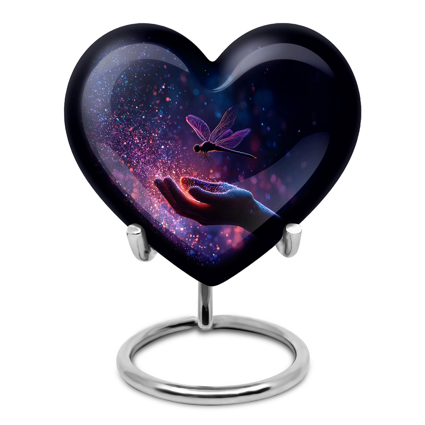 Blue Serene Dragonfly Memorial Urn for Ashes - 10-inch, 200 cu in - Yatskia