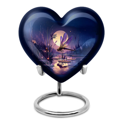 Regal Dragonfly Memorial Cremation Urns - Blue 10-inch, 200 cu in - Yatskia
