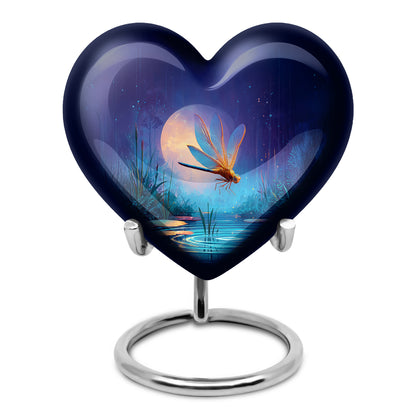 Personalized Dragonfly Cremation Urns - Eminent Blue 10-inch, 200 cu in - Yatskia