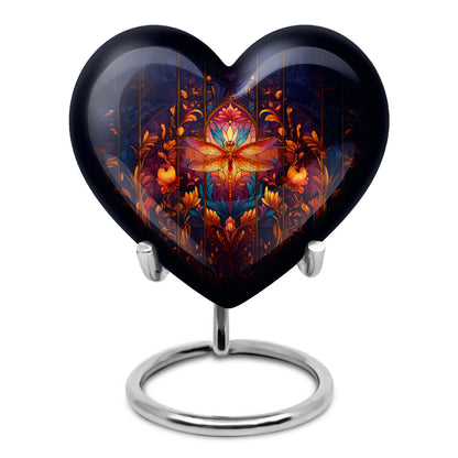 Lustrous Dragonfly Cremation Urns for Human Ashes - Blue 10-inch - Yatskia