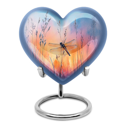 Blue Dragonfly Cremation Urns - Imperial Sentinel 10-inch, 200 cu in - Yatskia
