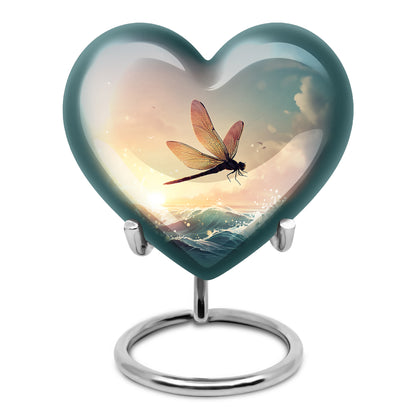 Personalized Dragonfly Cremation Urns - Soothing Gray 10-inch, 200 cu in - Yatskia