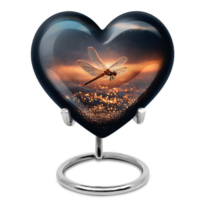 Personalized Blue Dragonfly Cremation Urns for Ashes - Transcendent 10-inch - Yatskia