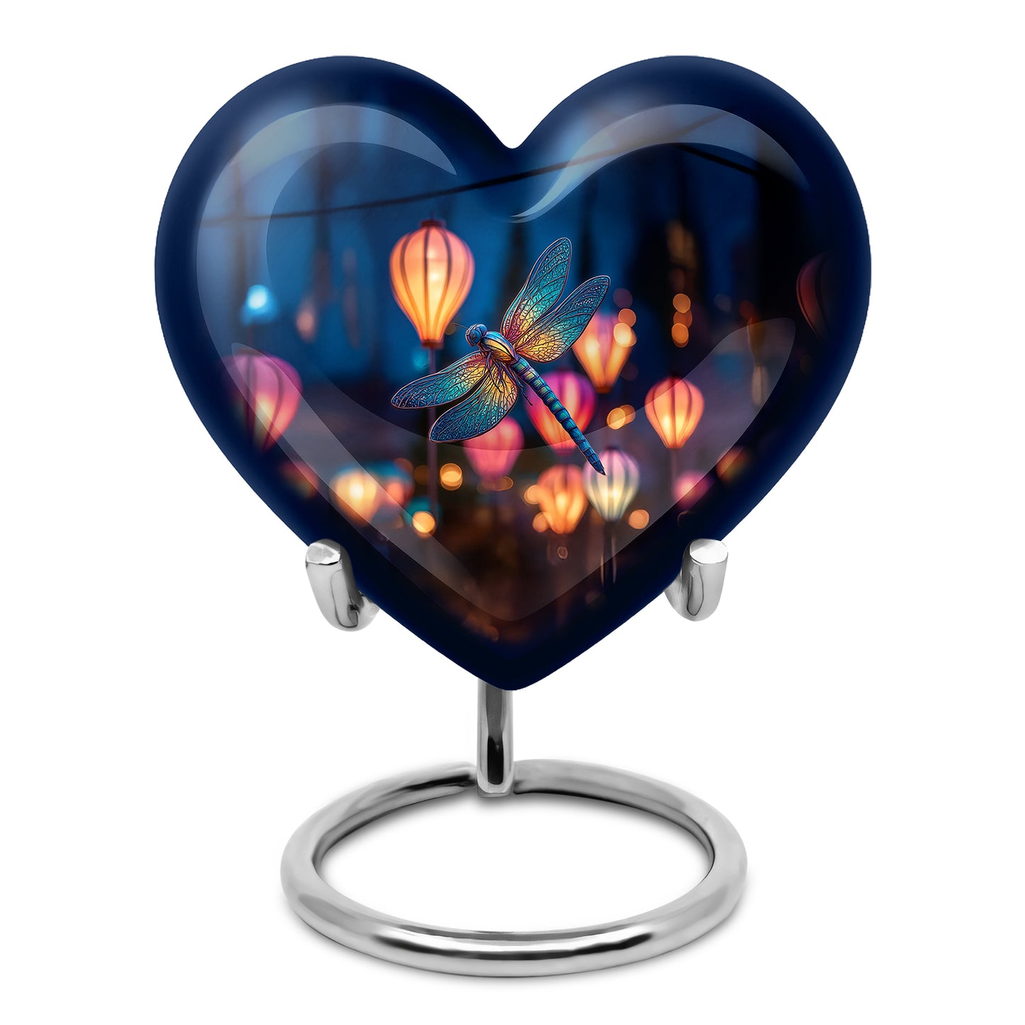 Blue Dragonfly Cremation Urns - Glorious Honor 10-inch, 200 cu in - Yatskia