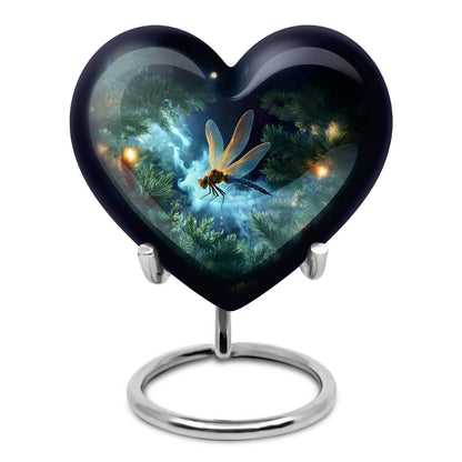 Resplendent Blue Dragonfly Cremation Urn for Ashes - 10-inch, 200 cu in - Yatskia