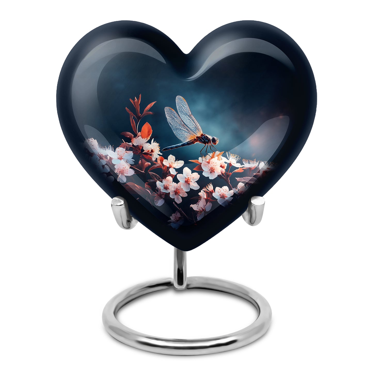 Personalized Blue Revered Dragonfly Cremation Urns for Human Ashes - 10-inch, 200 cu in - Yatskia