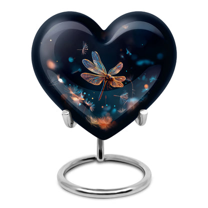 Personalized Magnificent Dragonfly Cremation Urns - Blue 10-inch, 200 cu in - Yatskia