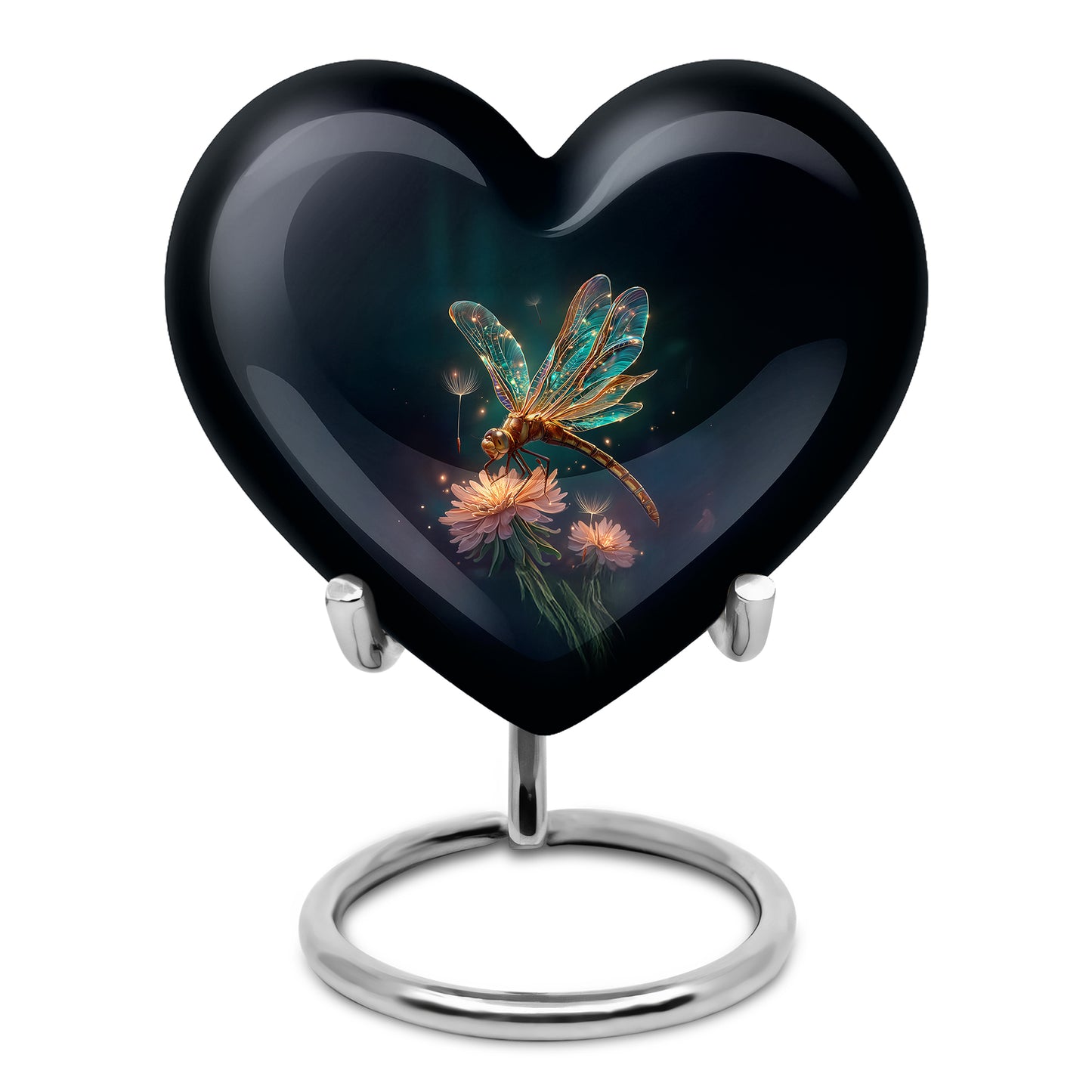 Personalized Dragonfly Cremation Urns - Pristine Blue 10-inch, 200 cu in - Yatskia