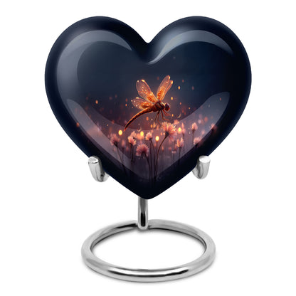Blue Dragonfly Cremation Urns - Honored Memorial 10-inch, 200 cu in - Yatskia