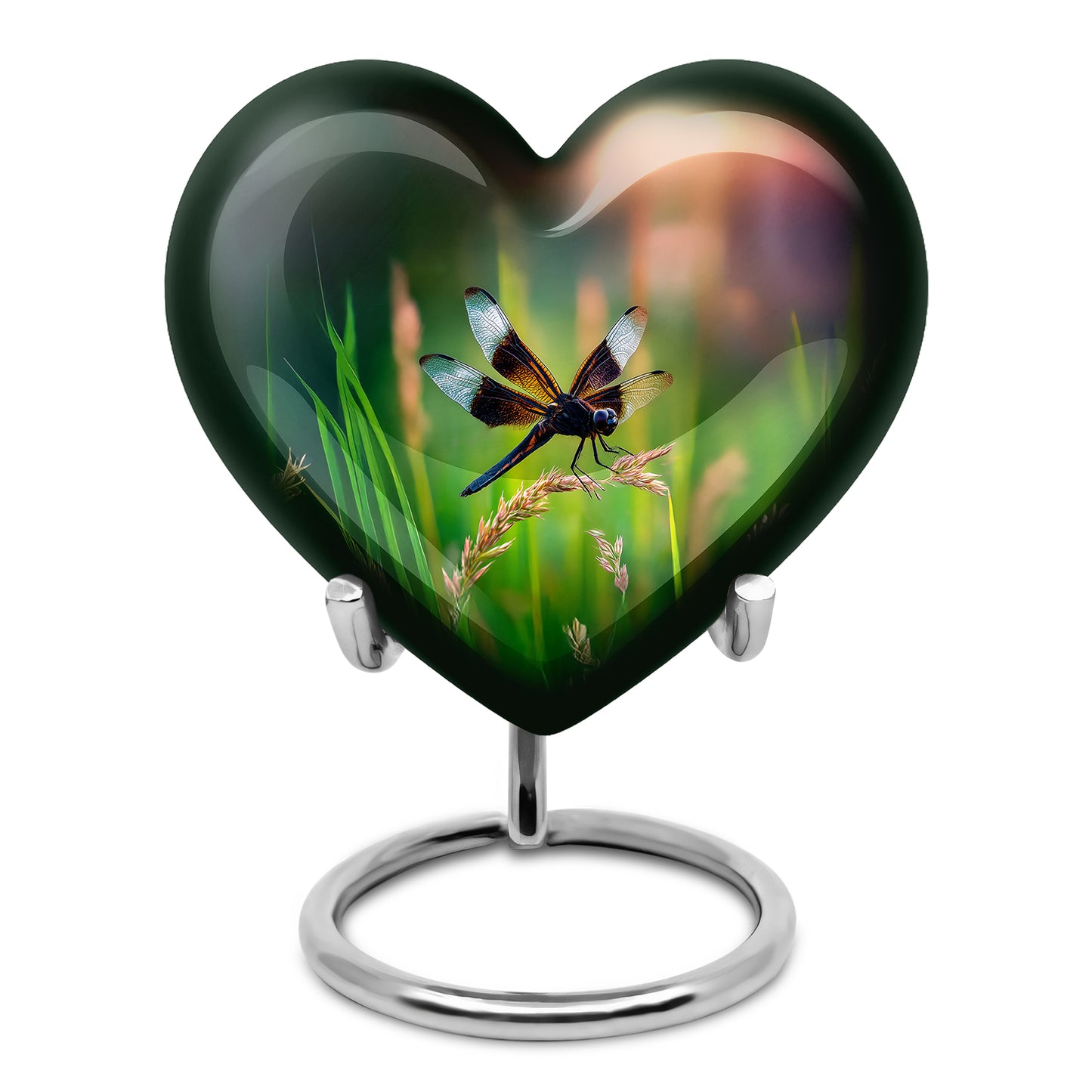 Personalized Dragonfly Cremation Urns - Eminent Teal 10-inch, 200 cu in - Yatskia