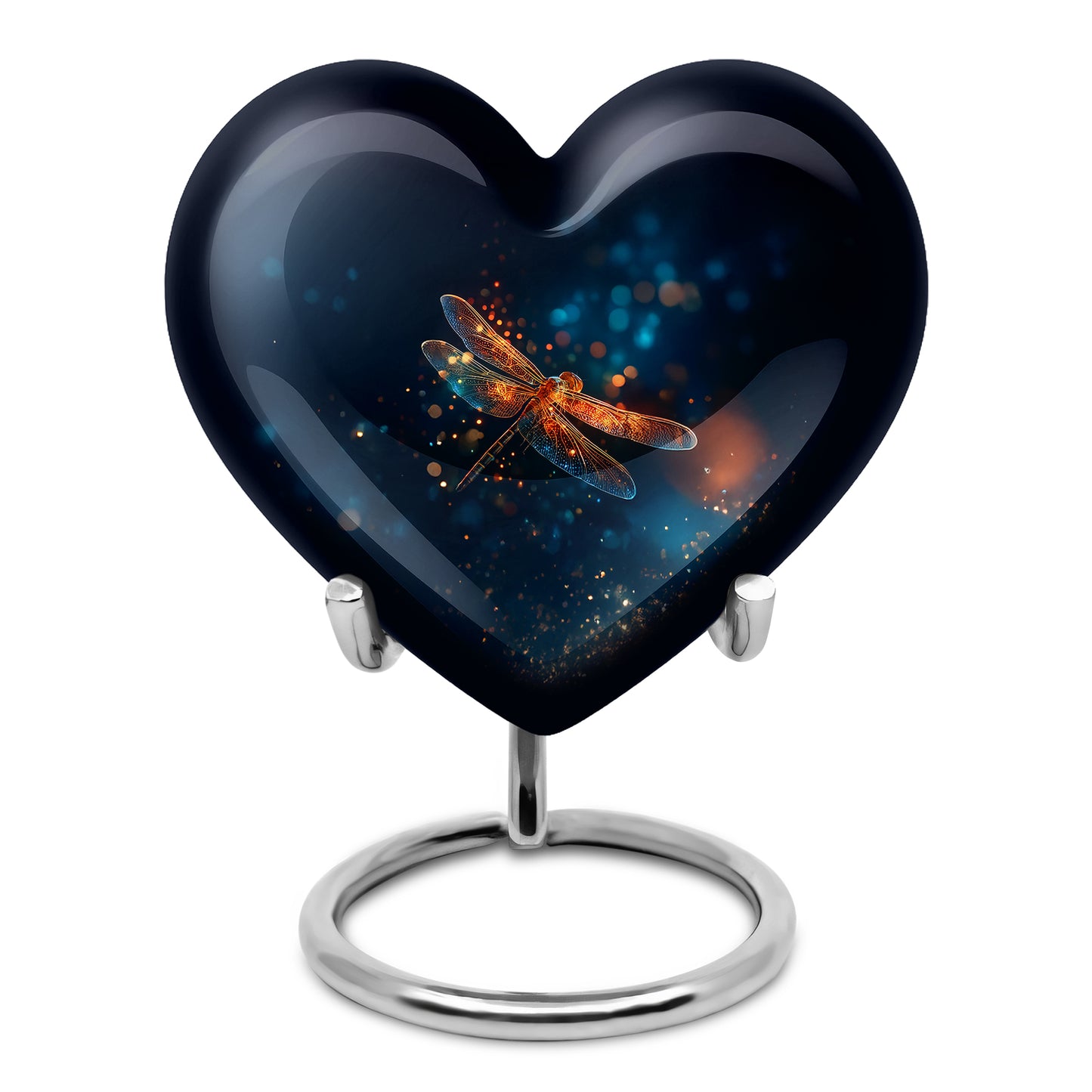 Personalized Magnificent Dragonfly Cremation Urns - Blue 10-inch, 200 cu in - Yatskia
