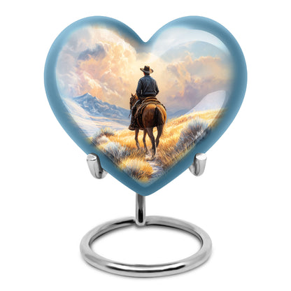 Gold Treasured Cowboy Cremation Urns for Human Ashes - Yatskia