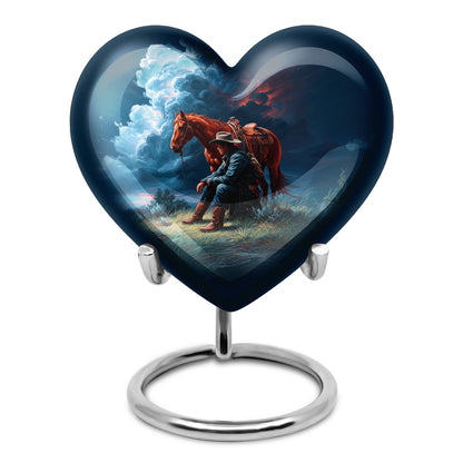 Blue Cowboy Cremation Urns - Imperial Devotion - Yatskia