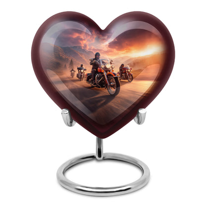 Personalized Pink Bike Cremation Urns for Ashes - Majestic 10-inch - Yatskia