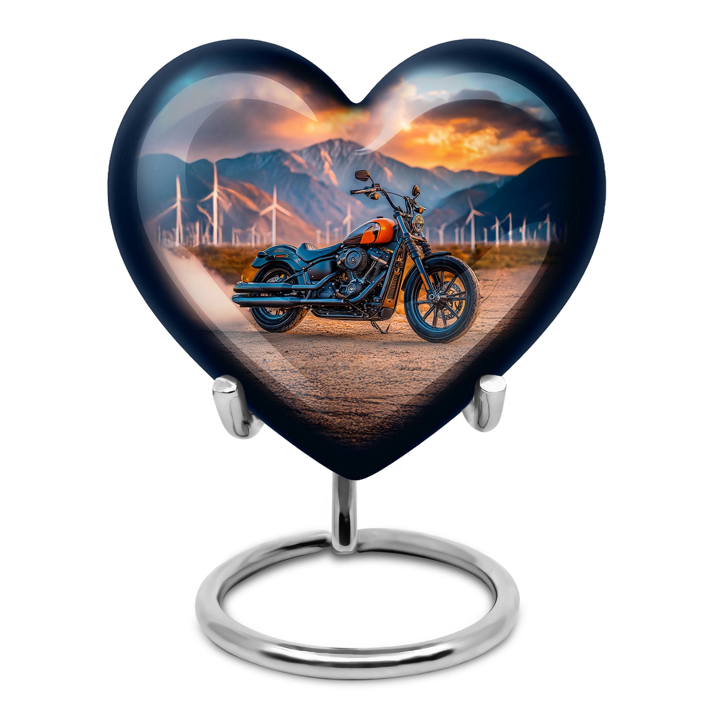 Personalized Bike Cremation Urns - Pristine Teal 10-inch, 200 cu in - Yatskia
