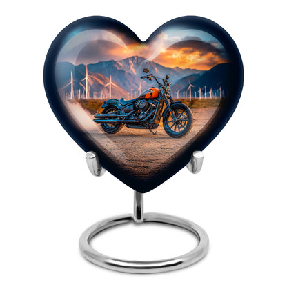Personalized Bike Cremation Urns - Pristine Teal 10-inch, 200 cu in - Yatskia