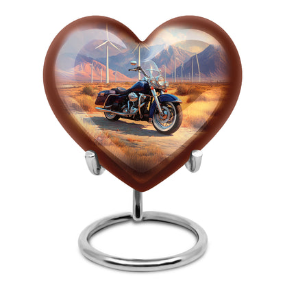 Gold Beloved Bike Cremation Urns for Human Ashes - 10-inch, 200 cu in - Yatskia