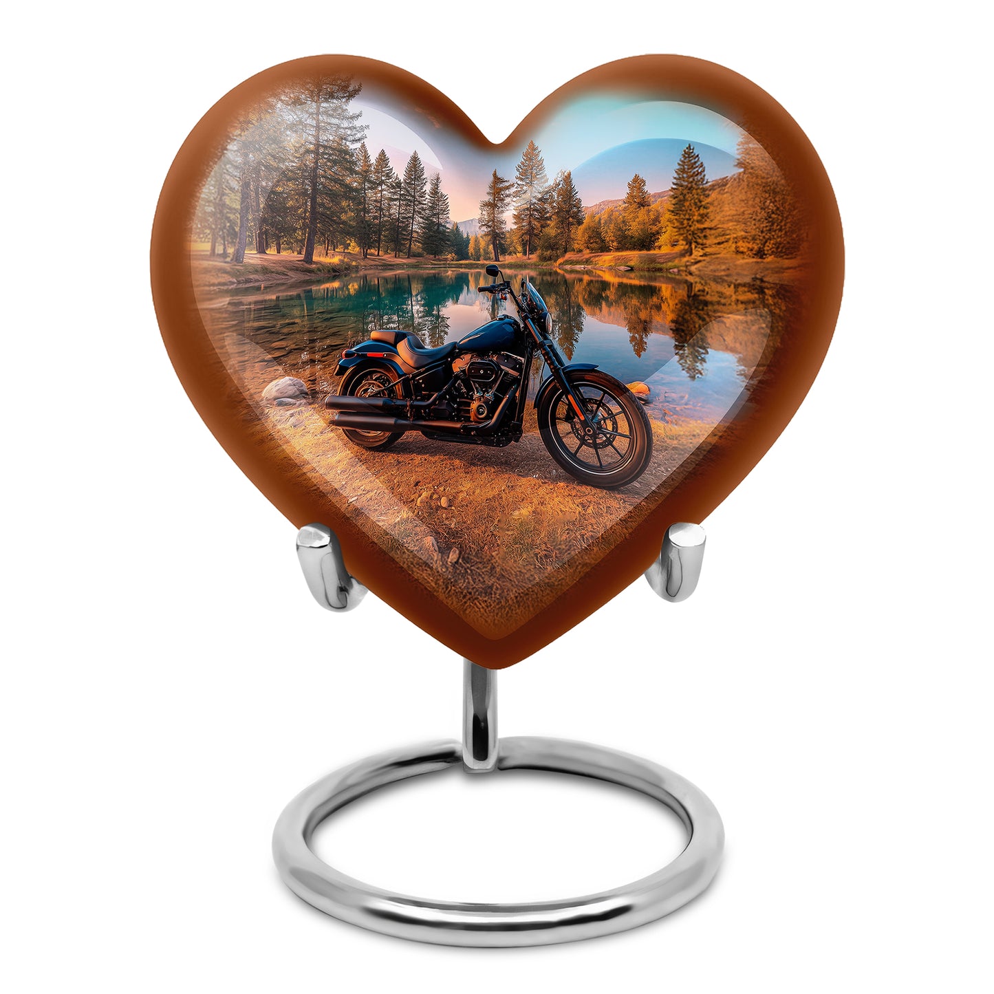Teal Treasured Bike Cremation Urns for Human Ashes - 10-inch, 200 cu in - Yatskia