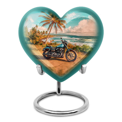 Personalized Seraphic Bike Cremation Urns - Teal 10-inch, 200 cu in - Yatskia