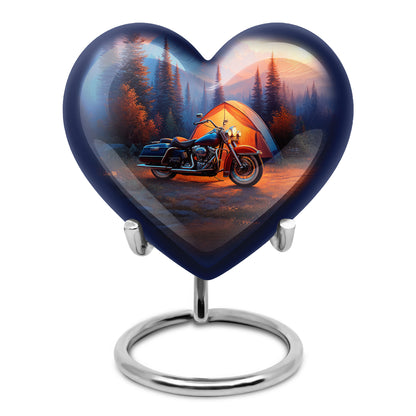 Blue Bike Promise Cremation Urns for Human Ashes - 10-inch, 200 cu in - Yatskia