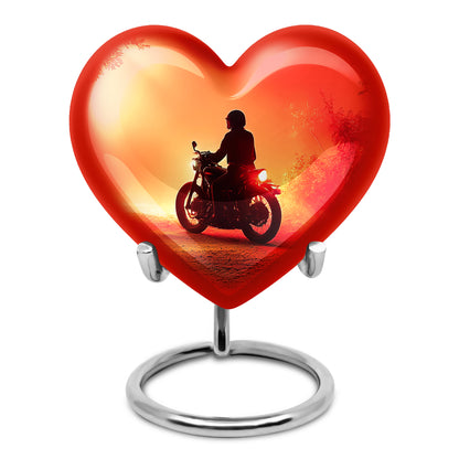 Personalized Magnificent Bike Cremation Urns - Red 10-inch, 200 cu in - Yatskia