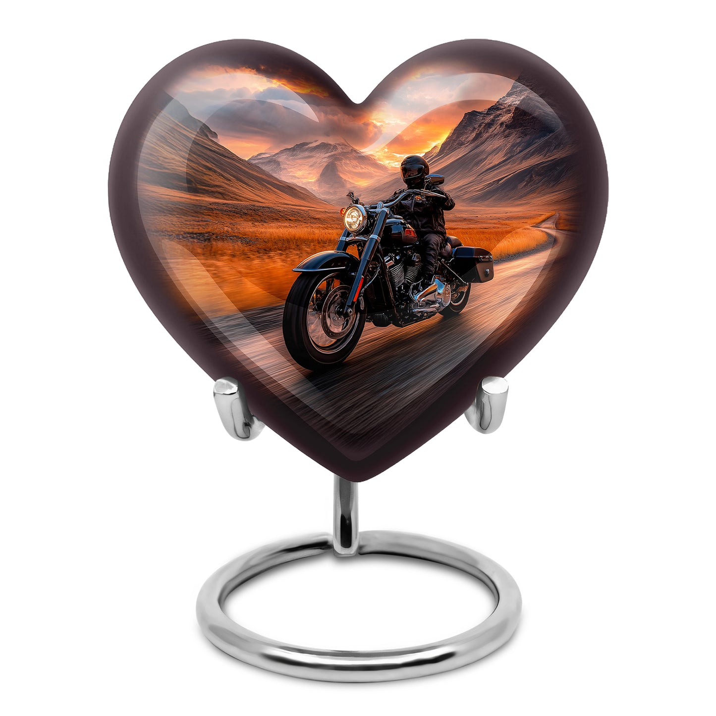 Personalized Eternal Bike Cremation Urns - Red 10-inch, 200 cu in - Yatskia