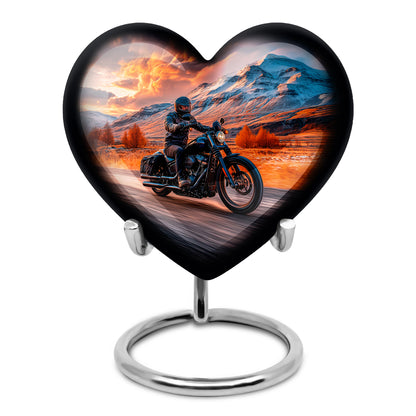 Personalized Red Bike Cremation Urns for Ashes - Majestic 10-inch - Yatskia