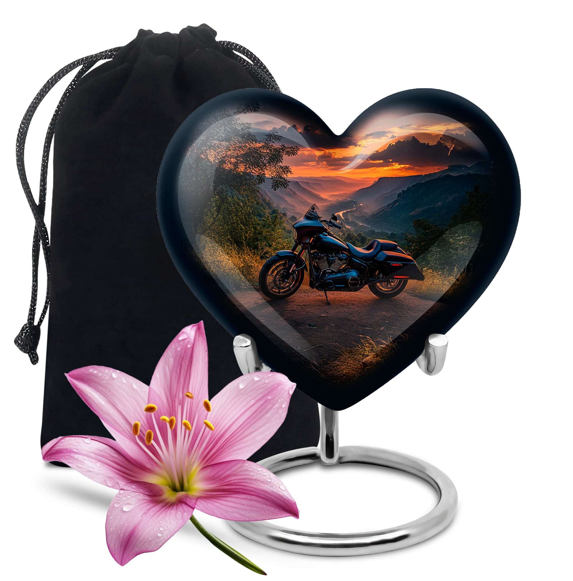 Motorcycle Cremation Urn – Sunset Mountain Large Urns For Female & Male