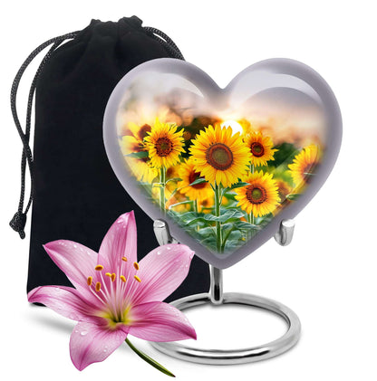 Sunflower Field Urn Human Ashes Large – Cremation Keepsakes For Men