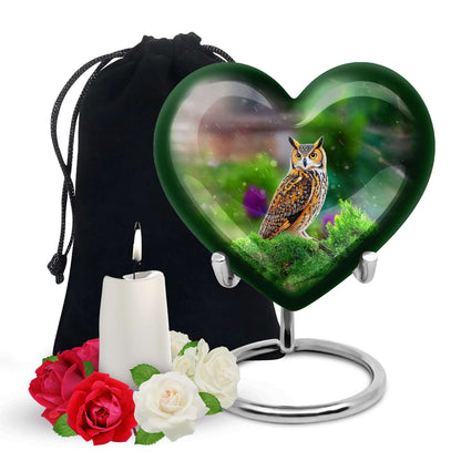 Owl Cremation Urn for Memorial Ceremony – Green Memorial Keepsakes For Ashes
