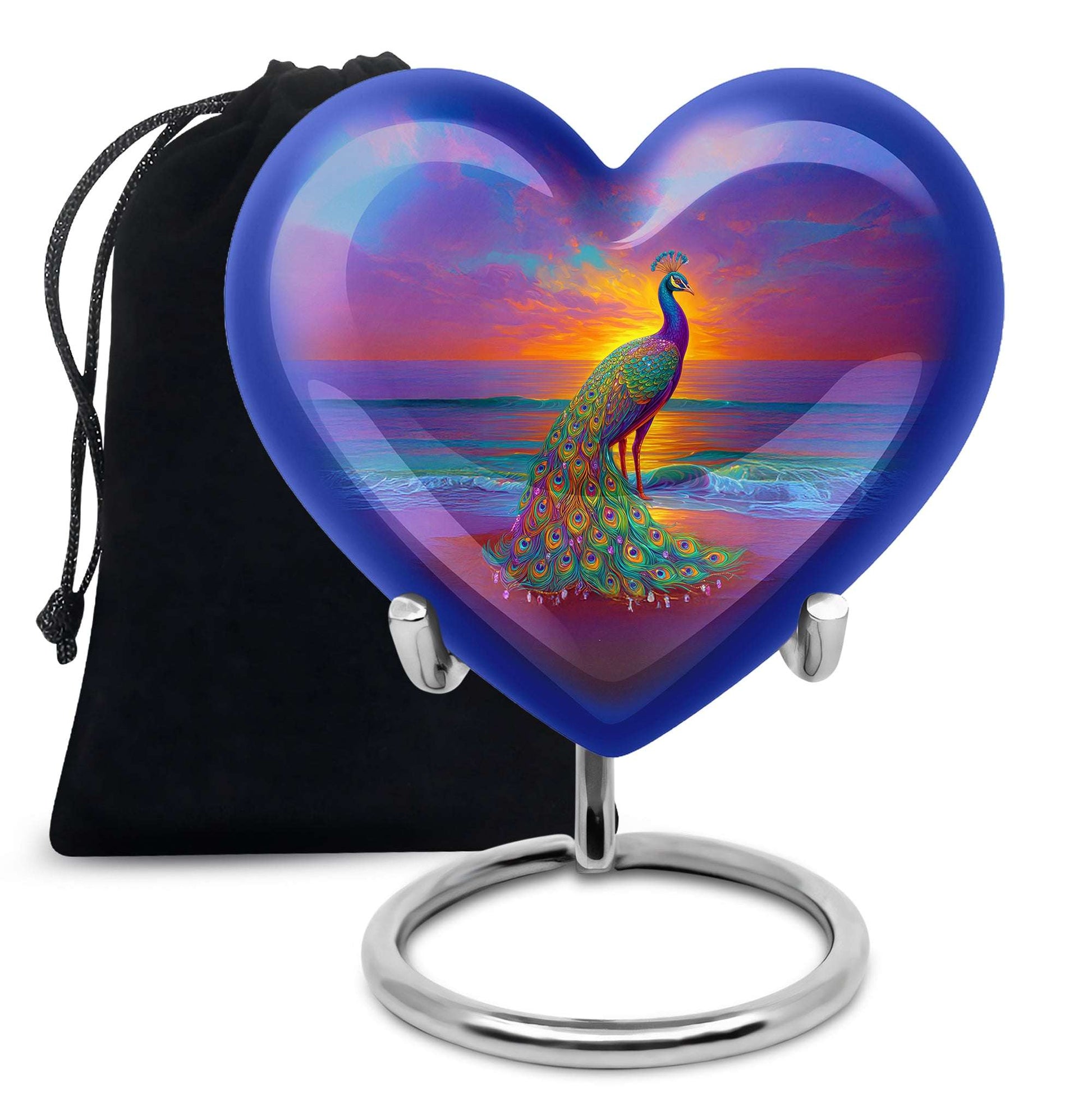 Peacock Urn Keepsakes For Ashes - Peacock Burial Urns For Humans