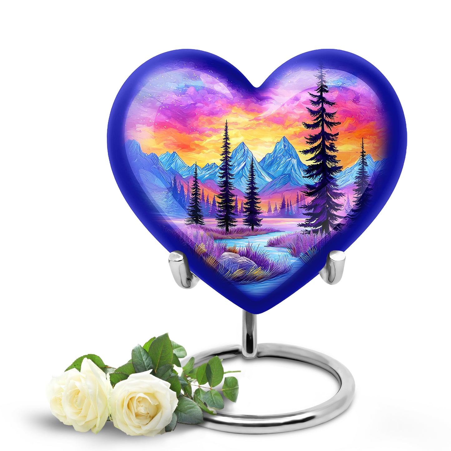 Regal Beach Memorial Cremation Urns - Blue 10-inch, 200 cu in - Yatskia