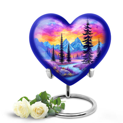 Regal Beach Memorial Cremation Urns - Blue 10-inch, 200 cu in - Yatskia