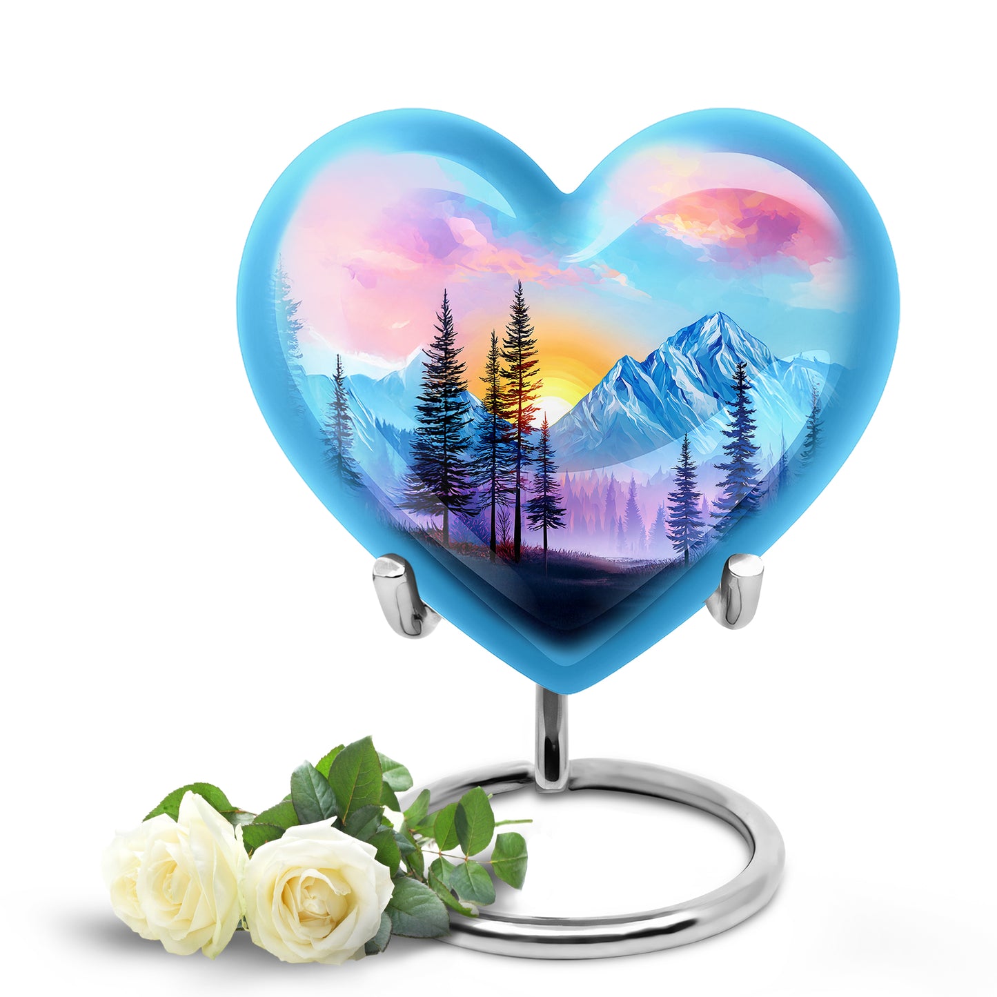 Personalized Beach Cremation Urns - Soothing Blue 10-inch, 200 cu in - Yatskia