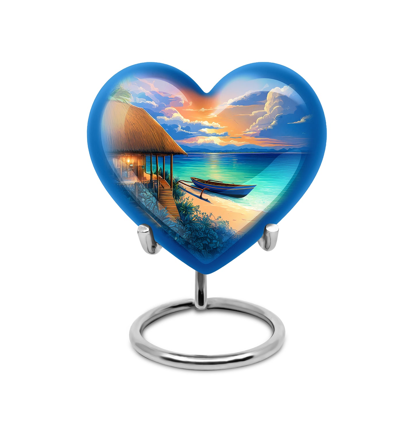 Blessed Beach Cremation Urns for Human Ashes - Blue 10-inch - Yatskia