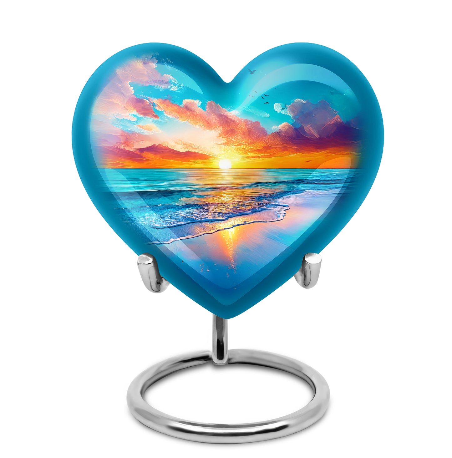 Blue Beach Sentinel Cremation Urns for Human Ashes - 10-inch, 200 cu in - Yatskia