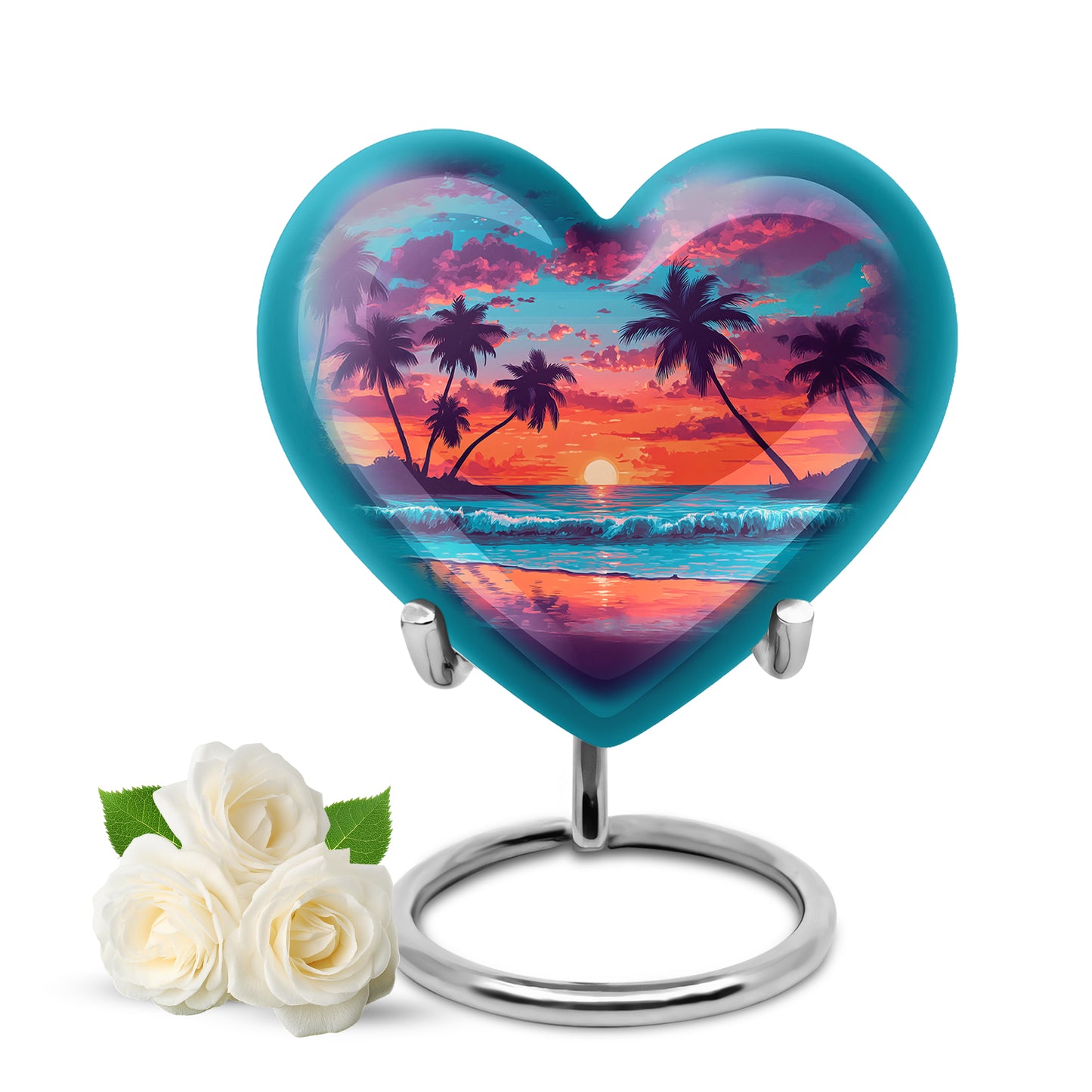 Blue Beach Cremation Urns - Honored Haven 10-inch, 200 cu in - Yatskia