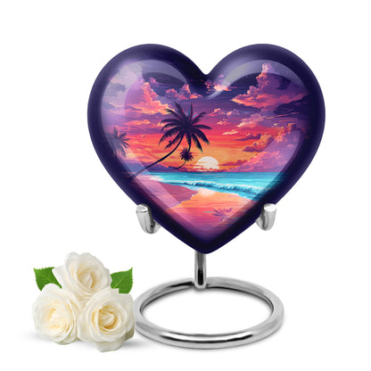 Blue Beach Cremation Urns - Imperial Tribute 10-inch, 200 cu in - Yatskia