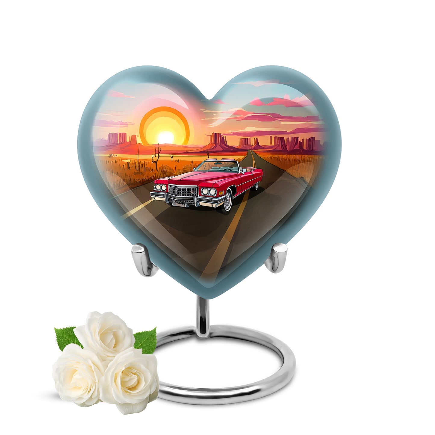 Personalized Eternal Car Cremation Urns - Blue 10-inch, 200 cu in - Yatskia