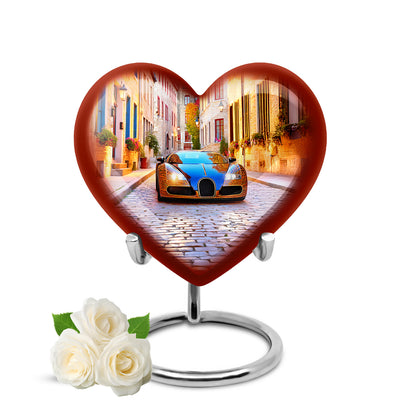 Radiant Car Memorial Cremation Urns - Blue 10-inch, 200 cu in - Yatskia