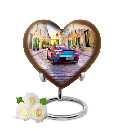 Personalized Elegant Car Cremation Urns - Blue 10-inch, 200 cu in - Yatskia