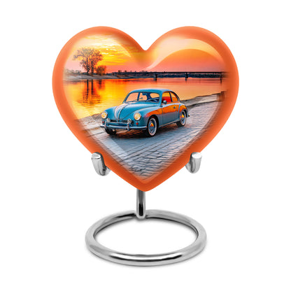 Personalized Pink Sovereign Car Cremation Urns for Human Ashes - 10-inch, 200 cu in - Yatskia
