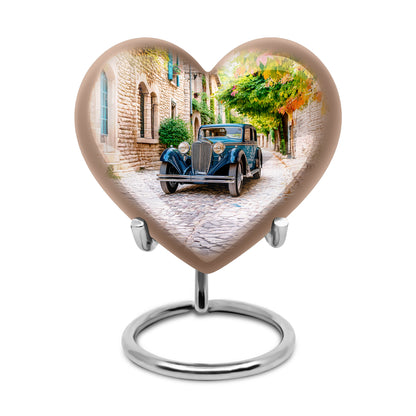 Stunning Gold Car Farewell Urn for Human Ashes - 10-inch, 200 cu in - Yatskia