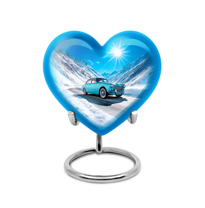 Hallowed Car Cremation Urns for Human Ashes - Blue 10-inch - Yatskia